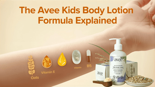 Avee kids body lotion with oats, vitamin B5 and E