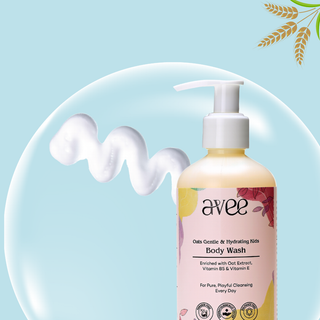 Instructions for use with natural ingredients for kids body wash