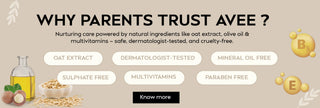 Avee with text about trust, natural ingredients, and product benefits.